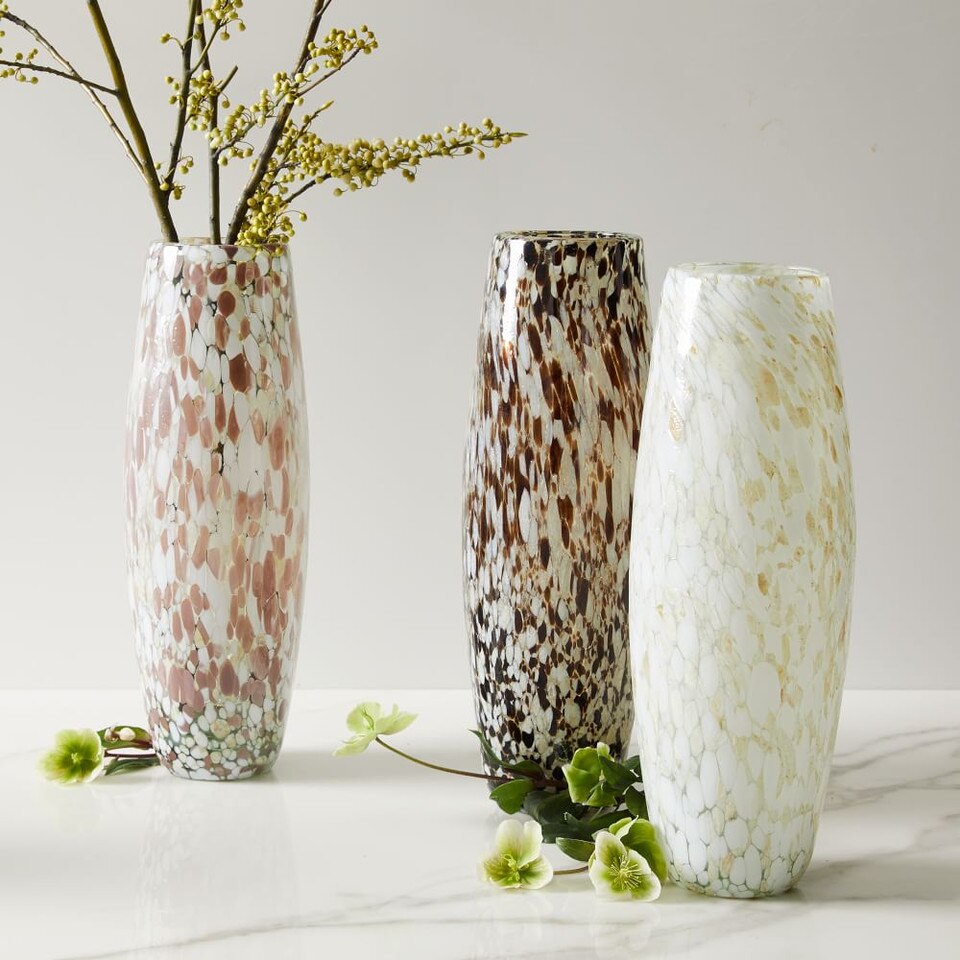 Speckled Mexican Glass Vases West Elm United Kingdom